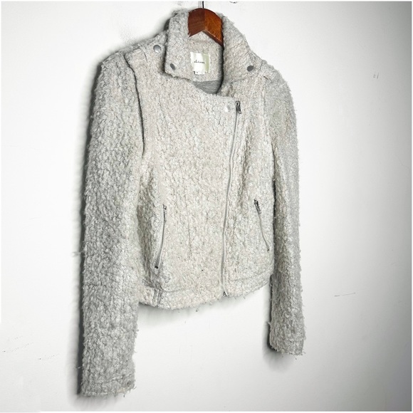 Anthropologie Elevenses Northland  Boucle Moto Jacket Motorcycle Size S - Picture 4 of 14